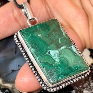 Green Malachite Pendant 2”